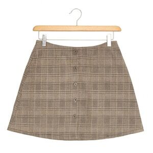 Vylette Junior's Size Medium Plaid Pull-On Mini  Skirt. 26” waist, 15” length.